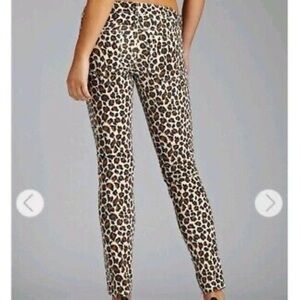 GUESS LEOPARD PRINT CORDUROY PANTS